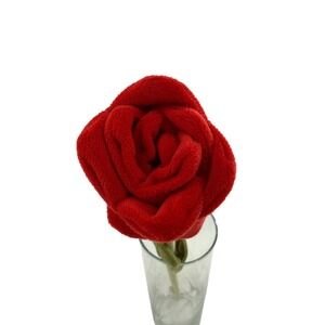 CJ Hendry Plush Rose Cle de Peau Beaute Red Rose Flower Market Limited 17"